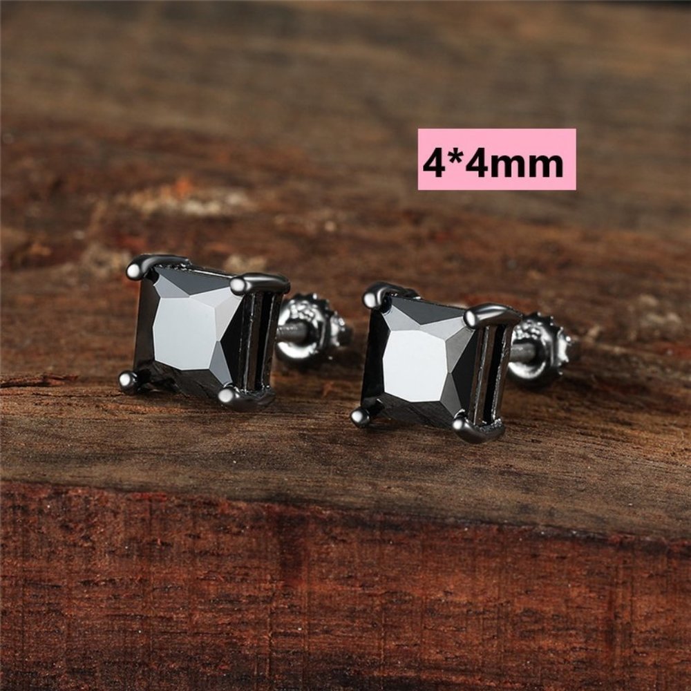 4MM S925 Sterling Silver CZ Stud Earrings for Women/Girl, US19251020